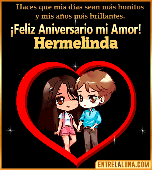 Feliz Aniversario mi Amor gif Hermelinda