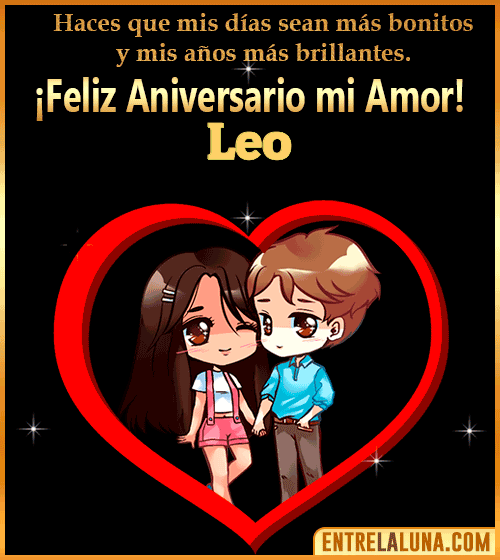 Feliz Aniversario mi Amor gif Leo