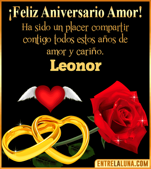 Gif de Feliz Aniversario Leonor