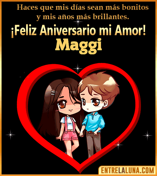 Feliz Aniversario mi Amor gif Maggi
