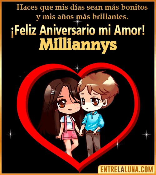 Feliz Aniversario mi Amor gif Milliannys