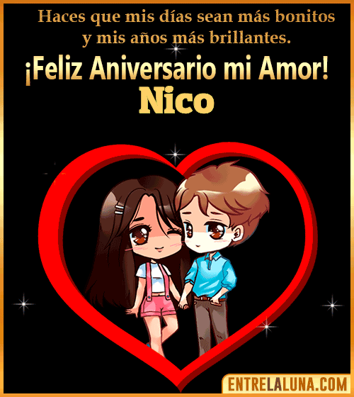 Feliz Aniversario mi Amor gif Nico