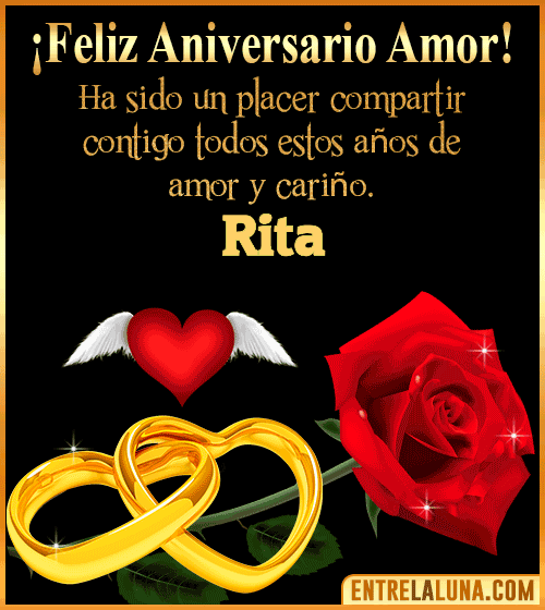 Gif de Feliz Aniversario Rita