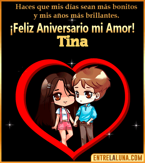 Feliz Aniversario mi Amor gif Tina