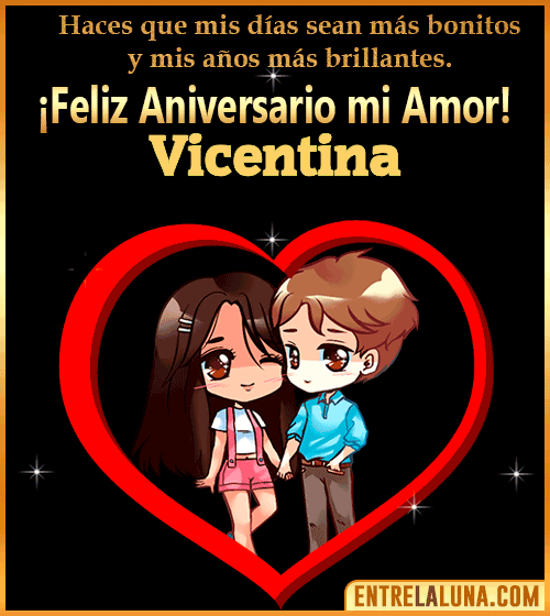 Feliz Aniversario mi Amor gif Vicentina