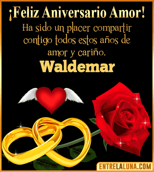 Gif de Feliz Aniversario Waldemar