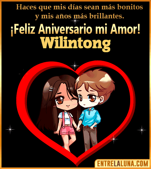 Feliz Aniversario mi Amor gif Wilintong