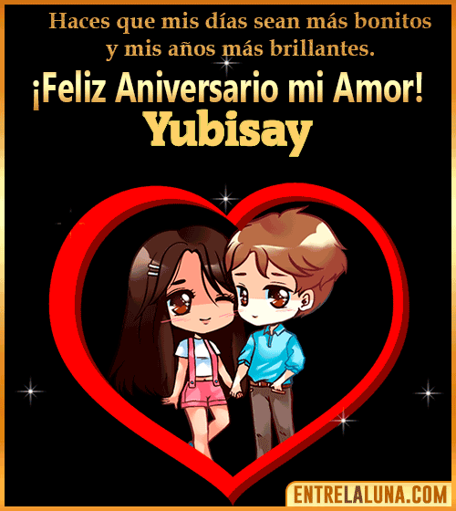 Feliz Aniversario mi Amor gif Yubisay
