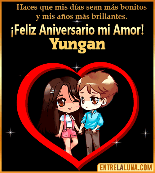 Feliz Aniversario mi Amor gif Yungan