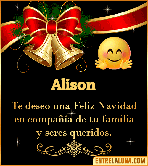 Te deseo una Feliz Navidad para ti Alison