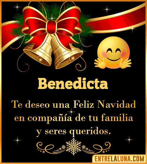 Te deseo una Feliz Navidad para ti Benedicta