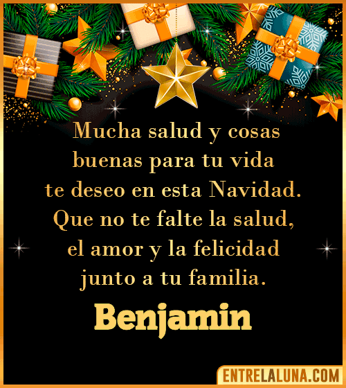 Te deseo Feliz Navidad Benjamin