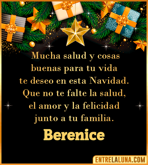 Te deseo Feliz Navidad Berenice