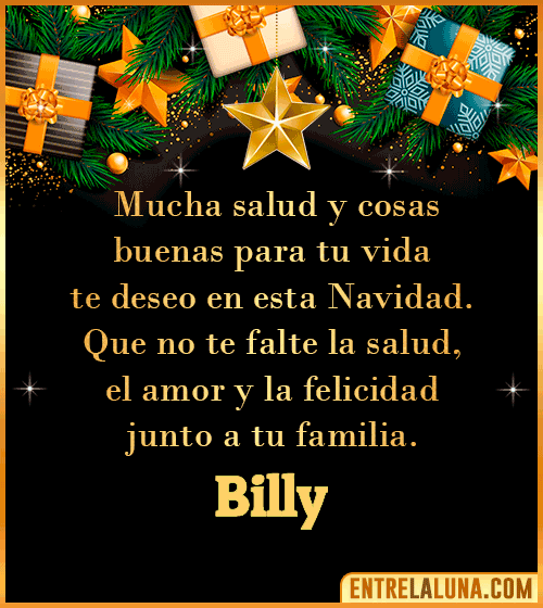 Te deseo Feliz Navidad Billy