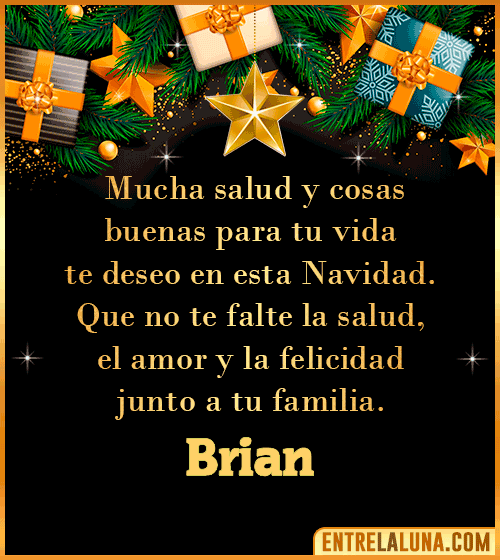 Te deseo Feliz Navidad Brian