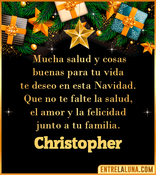 Te deseo Feliz Navidad Christopher