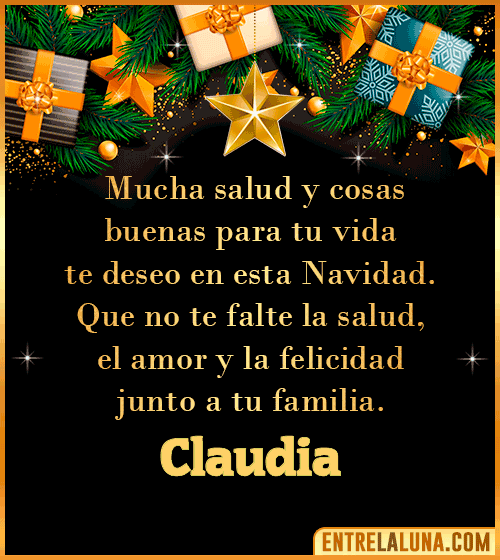 Te deseo Feliz Navidad Claudia