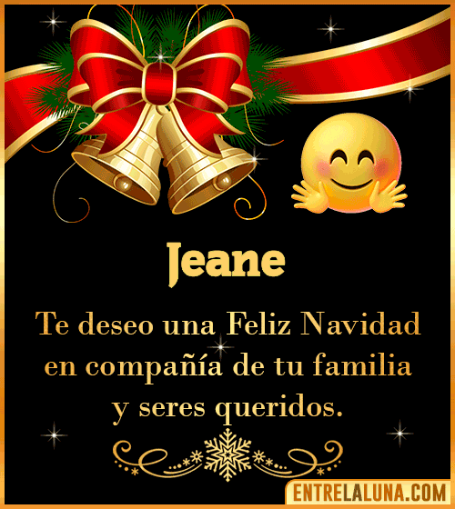 Te deseo una Feliz Navidad para ti Jeane