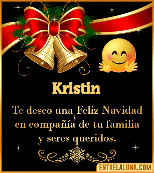 Te deseo una Feliz Navidad para ti Kristin