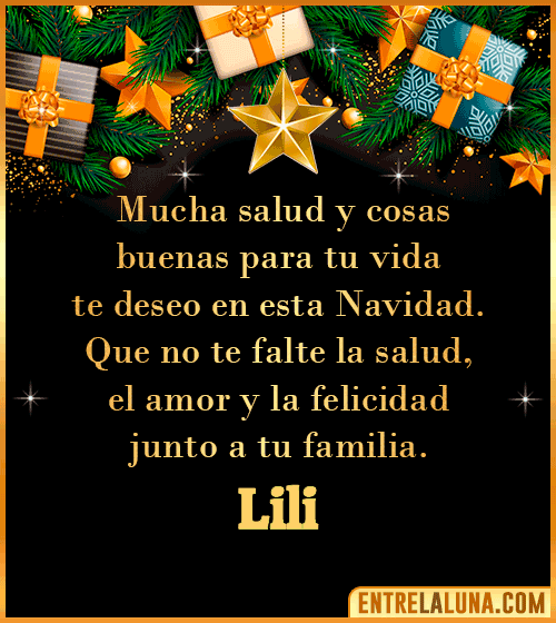 Te deseo Feliz Navidad Lili