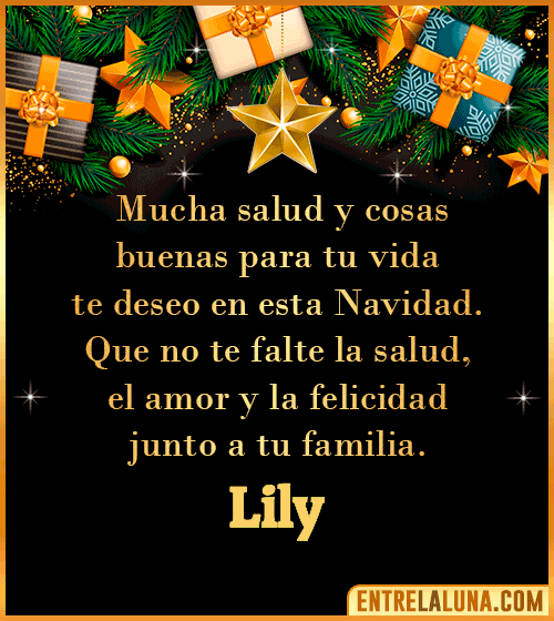Te deseo Feliz Navidad Lily