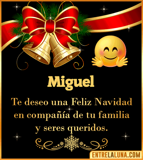Te deseo una Feliz Navidad para ti Miguel
