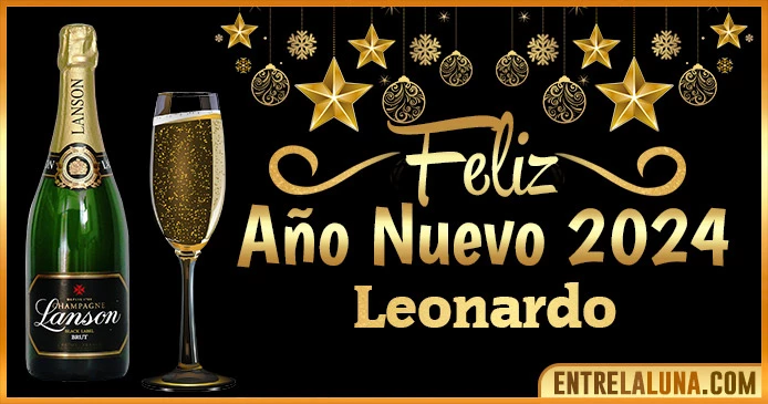 Gif de año nuevo 2024 para Leonardo 🥂