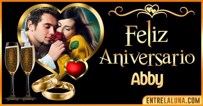 Feliz Aniversario Mi Amor Abby 👨‍❤️‍👨 | Mensajes, Gifs y Imágene