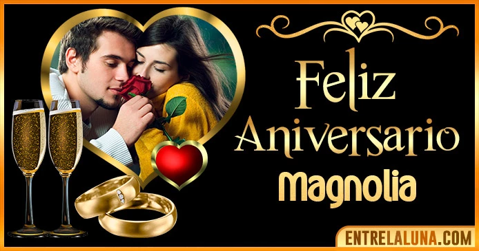 Feliz Aniversario Mi Amor Magnolia 👨‍❤️‍👨 | Mensajes, Gifs y Imágene