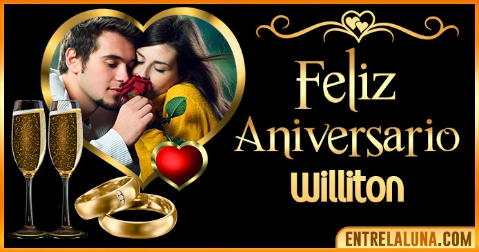 Feliz Aniversario Mi Amor Williton 👨‍❤️‍👨 | Mensajes, Gifs y Imágene