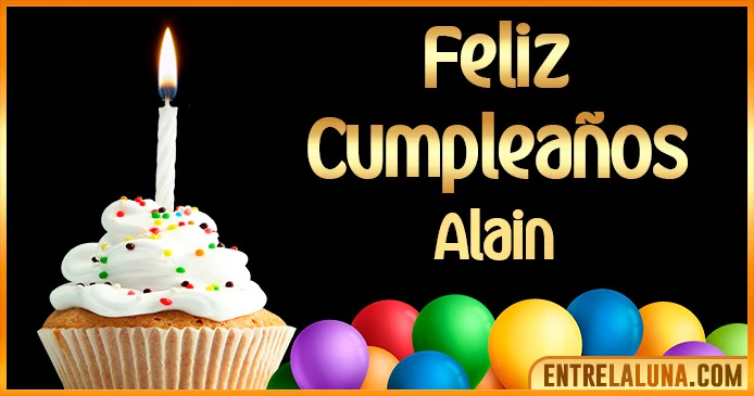 ➤ Feliz Cumpleaños Alain GIF 🎂 【Felicidades Alain 】🎉