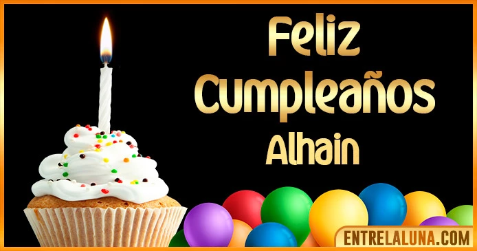 ➤ Feliz Cumpleaños Alhain GIF 🎂 【Felicidades Alhain 】🎉