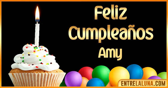 ➤ Feliz Cumpleaños Amy GIF 🎂 【Felicidades Amy 】🎉