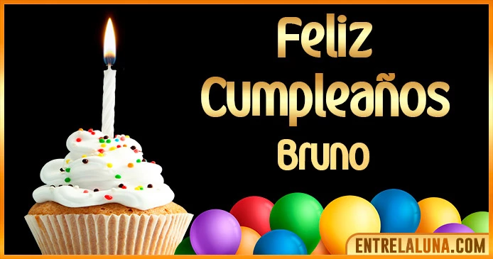 ➤ Feliz Cumpleaños Bruno GIF 🎂 【Felicidades Bruno 】🎉