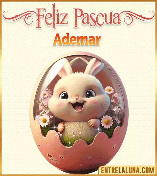 Imagen feliz Pascua con nombre Ademar
